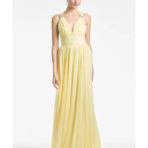 Sachin & Babi Women's Yellow Kenzia Gown NWT MSRP $850 Lemon Drop Sz 12 10 8 6 4